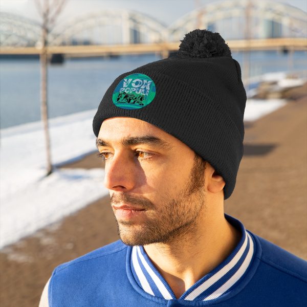 Pom Pom Beanie - VOX POPULI Round Logo - Image 28