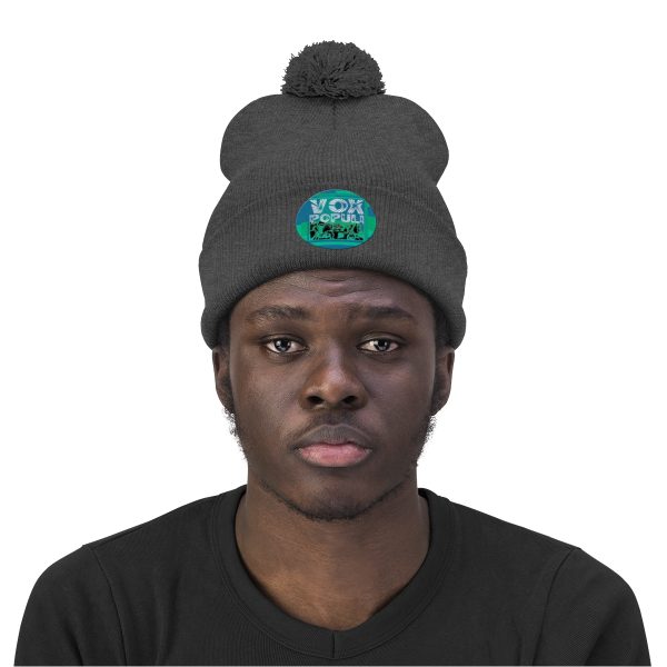 Pom Pom Beanie - VOX POPULI Round Logo - Image 15