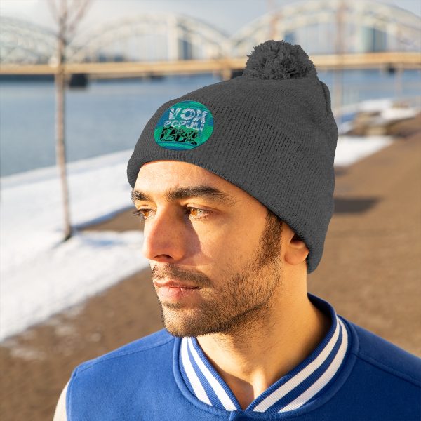 Pom Pom Beanie - VOX POPULI Round Logo - Image 16