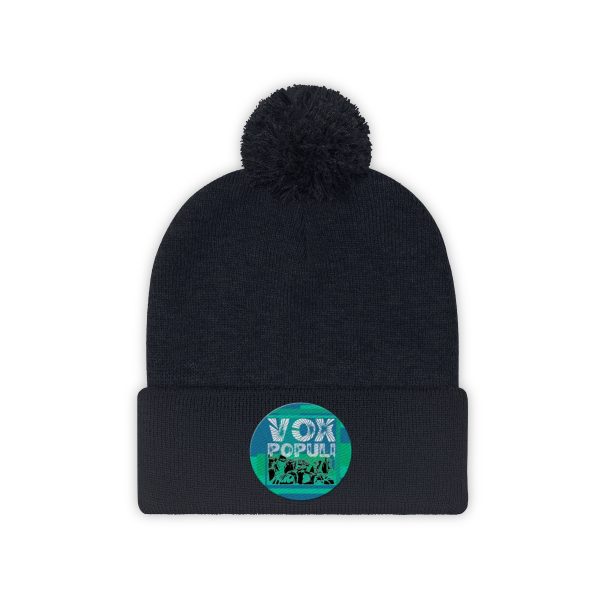 Pom Pom Beanie - VOX POPULI Round Logo - Image 33