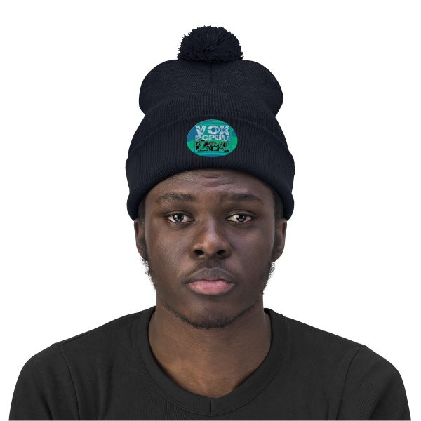 Pom Pom Beanie - VOX POPULI Round Logo - Image 35