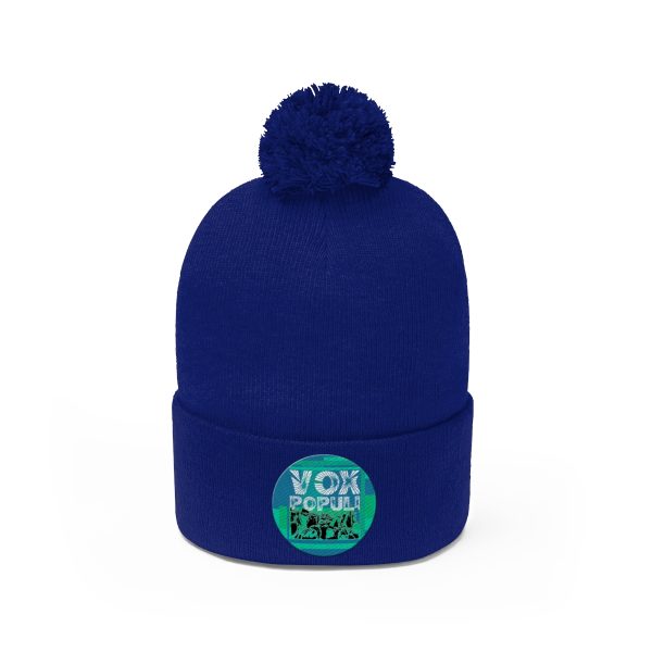 Pom Pom Beanie - VOX POPULI Round Logo - Image 30