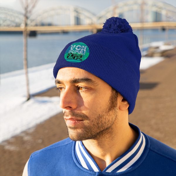 Pom Pom Beanie - VOX POPULI Round Logo - Image 32