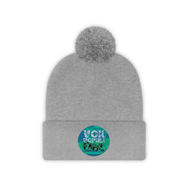 Pom Pom Beanie - VOX POPULI Round Logo - Image 5