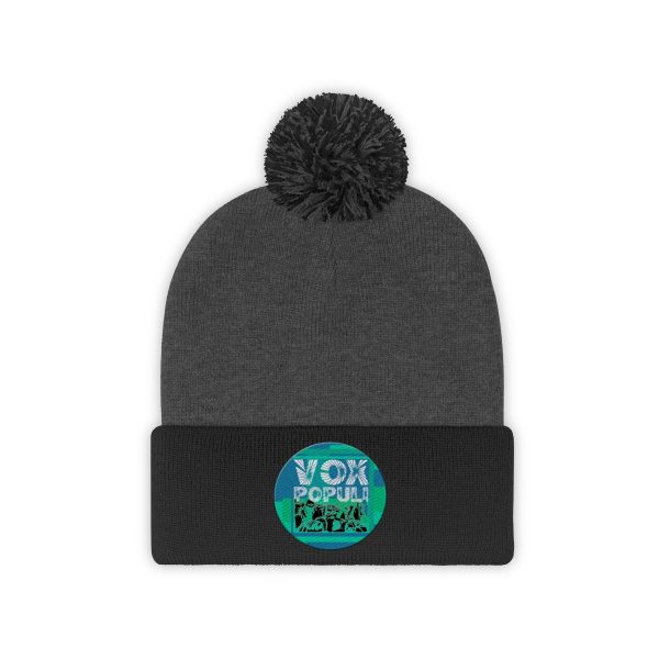 Pom Pom Beanie - VOX POPULI Round Logo - Image 9