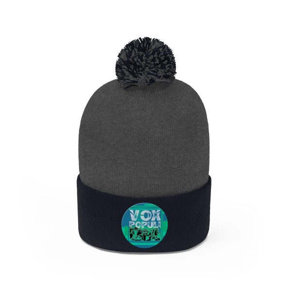 Pom Pom Beanie - VOX POPULI Round Logo - Image 18