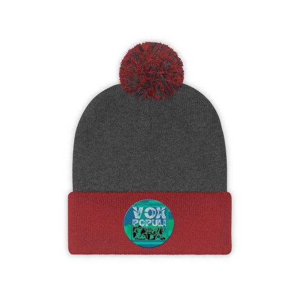 Pom Pom Beanie - VOX POPULI Round Logo - Image 21