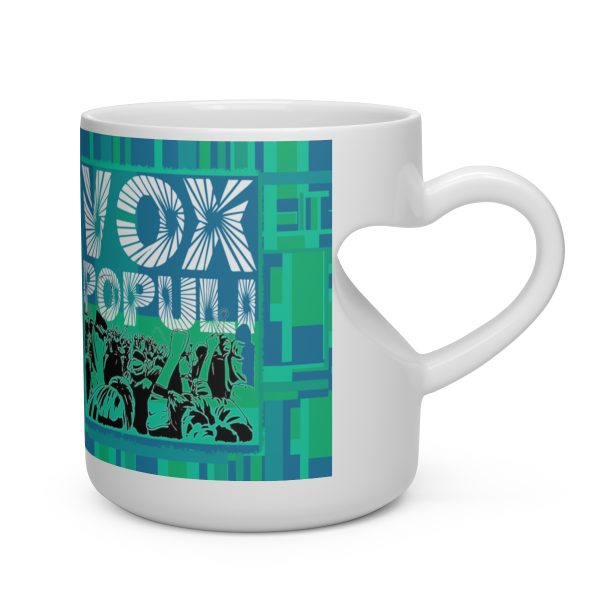 Heart Shape Mug - VOX POPULI Square Logo - Multi Turquoise BG - Image 3