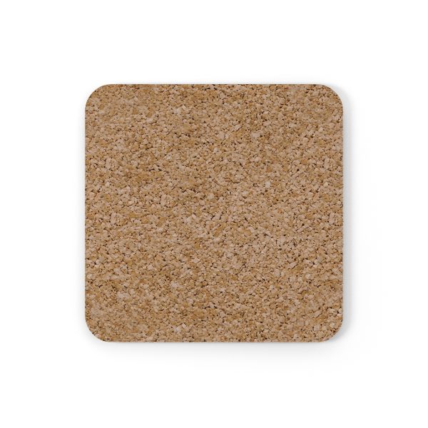Cork Back Coaster - VOX POPULI Round Logo - Multi Turquoise BG - Image 3