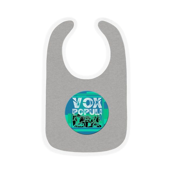 Baby Contrast Trim Jersey Bib - VOX POPULI Round Logo - Image 2