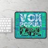 Gaming Mouse Pad - VOX POPULI Square Logo - Multi Turquoise BG - Image 3