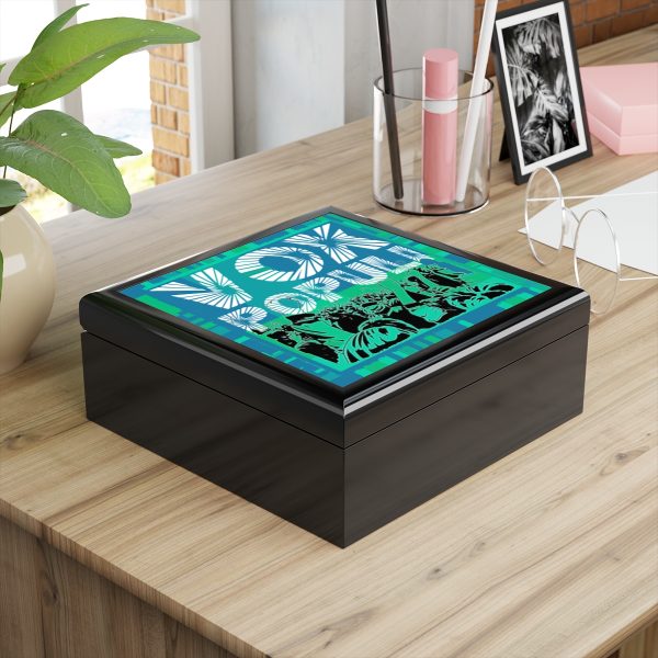 Jewelry Box - VOX POPULI Square Logo - Multi Turquoise BG - Image 5