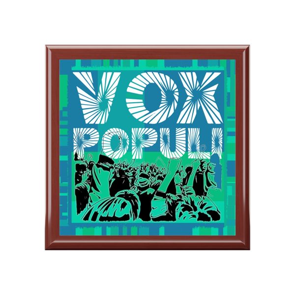 Jewelry Box - VOX POPULI Square Logo - Multi Turquoise BG