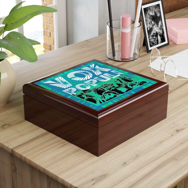 Jewelry Box - VOX POPULI Square Logo - Multi Turquoise BG - Image 2