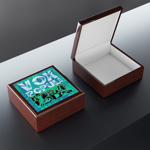 Jewelry Box - VOX POPULI Square Logo - Multi Turquoise BG - Image 3