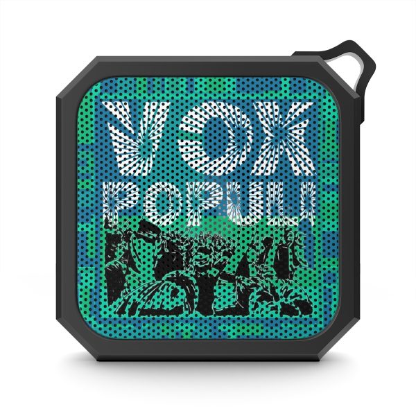 Blackwater Outdoor Bluetooth Speaker - VOX POPULI Square Logo - Multi Turquoise BG - Image 2