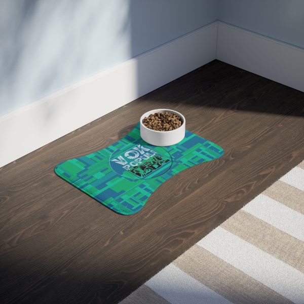 Pet Feeding Mats - VOX POPULI Round Logo - Multi Turquoise BG - Image 7