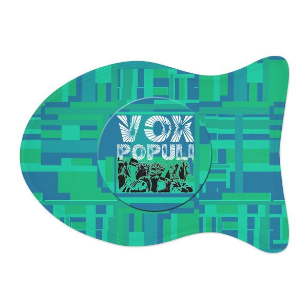 Pet Feeding Mats - VOX POPULI Round Logo - Multi Turquoise BG - Image 2