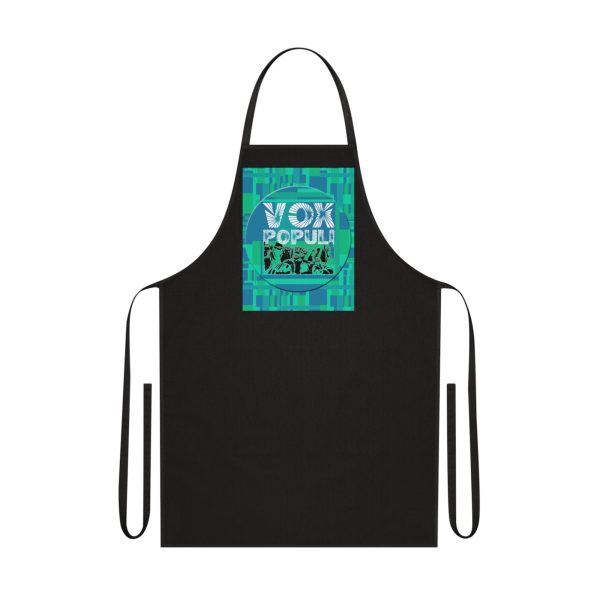 Cotton Apron - VOX POPULI Round Logo - Multi Turquoise BG - Image 5