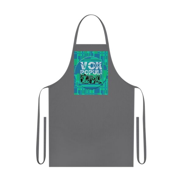 Cotton Apron - VOX POPULI Round Logo - Multi Turquoise BG - Image 3