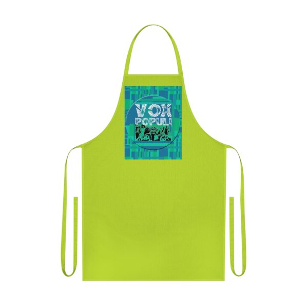 Cotton Apron - VOX POPULI Round Logo - Multi Turquoise BG - Image 7