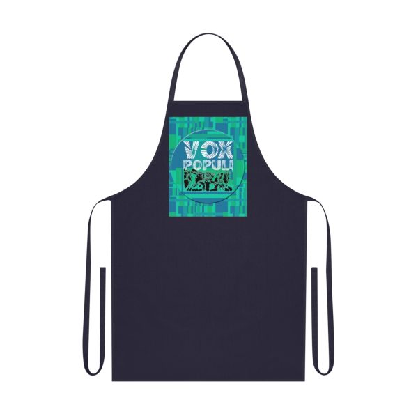 Cotton Apron - VOX POPULI Round Logo - Multi Turquoise BG - Image 11