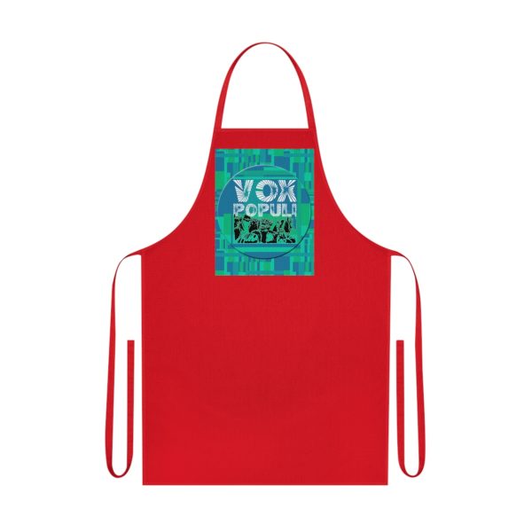 Cotton Apron - VOX POPULI Round Logo - Multi Turquoise BG - Image 2