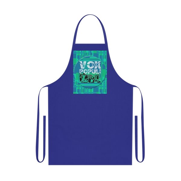 Cotton Apron - VOX POPULI Round Logo - Multi Turquoise BG - Image 9