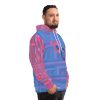Fashion Hoodie (AOP) - Man In Woman Faded Blue and Pink Geometric BG - Image 29