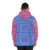 Fashion Hoodie (AOP) - Man In Woman Faded Blue and Pink Geometric BG - Image 36