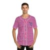 Men's Baseball Jersey (AOP) - Man In Woman Faded Pink Geometric BG
