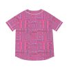 Men's Baseball Jersey (AOP) - Man In Woman Faded Pink Geometric BG - Image 15
