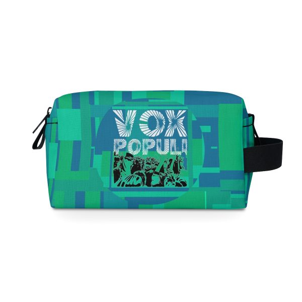 Toiletry Bag - VOX POPULI Round Logo - Multi Turquoise BG - Image 2