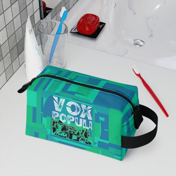 Toiletry Bag - VOX POPULI Round Logo - Multi Turquoise BG - Image 8