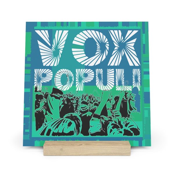 Gallery Board with Stand - VOX POPULI Square Logo - Multi Turquoise BG - Image 9