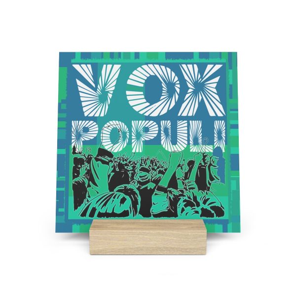 Gallery Board with Stand - VOX POPULI Square Logo - Multi Turquoise BG - Image 5