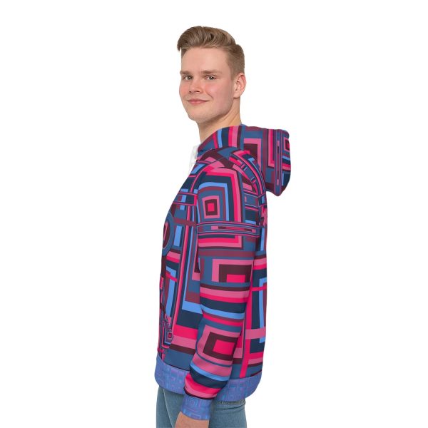 Men's Hoodie (AOP) - Man In Woman Geometric BG - Image 6