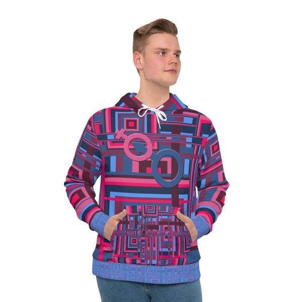 Men's Hoodie (AOP) - Man In Woman Geometric BG