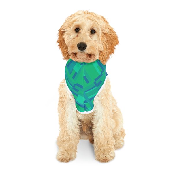 Pet Hoodie - VOX POPULI Round Logo - Multi Turquoise BG - Image 12