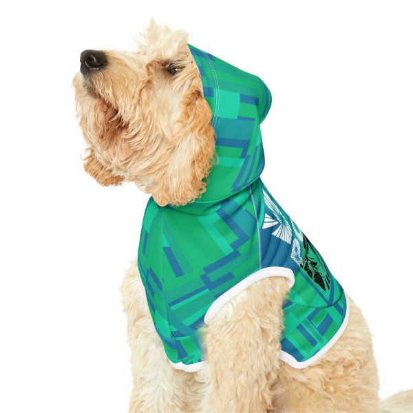 Pet Hoodie - VOX POPULI Round Logo - Multi Turquoise BG - Image 16