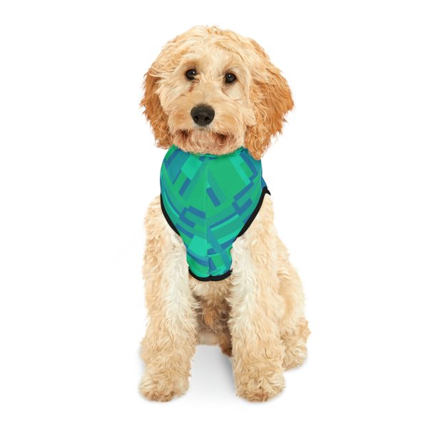 Pet Hoodie - VOX POPULI Round Logo - Multi Turquoise BG - Image 4