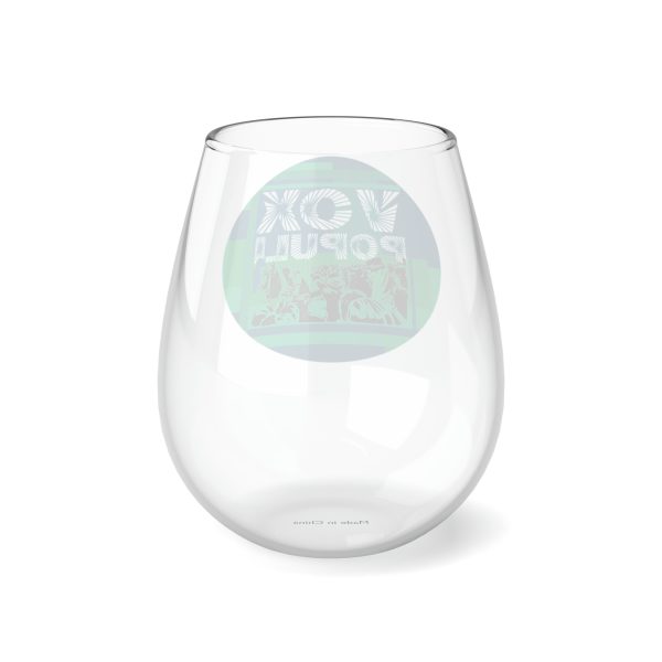 Stemless Wine Glass, 11.75oz - VOX POPULI Round Logo - Image 4