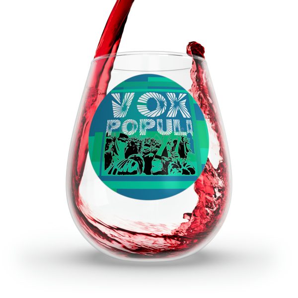 Stemless Wine Glass, 11.75oz - VOX POPULI Round Logo - Image 6