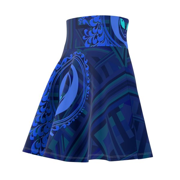Women's Skater Skirt (AOP) - Q Splash Dark Geometric BG - Image 19