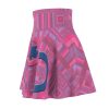 Women's Skater Skirt (AOP) - Man In Woman Faded Pink Geometric BG - Image 38