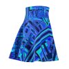 Women's Skater Skirt (AOP) - Q Splash Geometric Multi Blue BG - Image 40