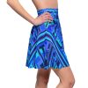 Women's Skater Skirt (AOP) - Q Splash Geometric Multi Blue BG - Image 42