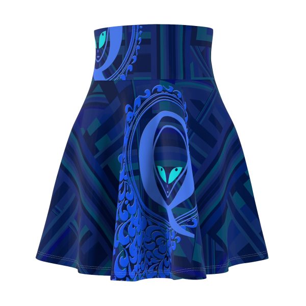 Women's Skater Skirt (AOP) - Q Splash Dark Geometric BG - Image 37