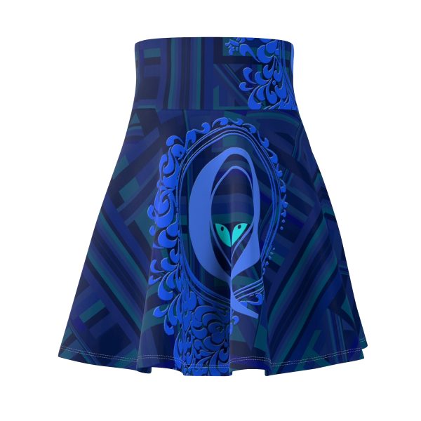 Women's Skater Skirt (AOP) - Q Splash Dark Geometric BG - Image 38