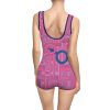 Women's Vintage Swimsuit (AOP) - Man In Woman Faded Pink Geometric BG - Image 30